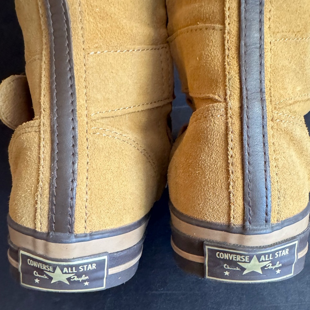 Rare🌟Vtg Converse brown leather XXHI sneakers Knee high full lace buckle.Size 7 - Picture 6 of 16